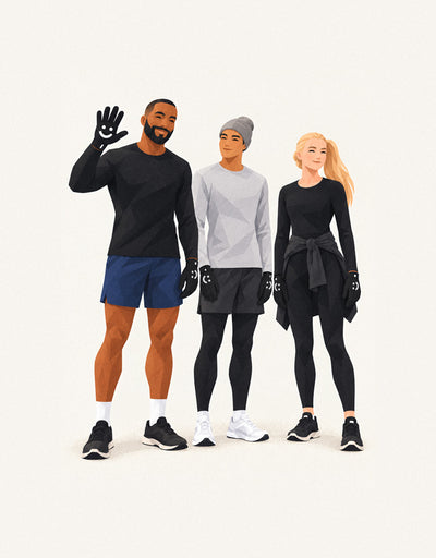 Runners together wearing LOFFI gloves